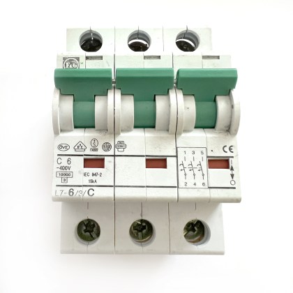 F&G L7-6/3/C C6 6A 6 Amp 3 Pole Phase MCB Circuit Breaker Type C